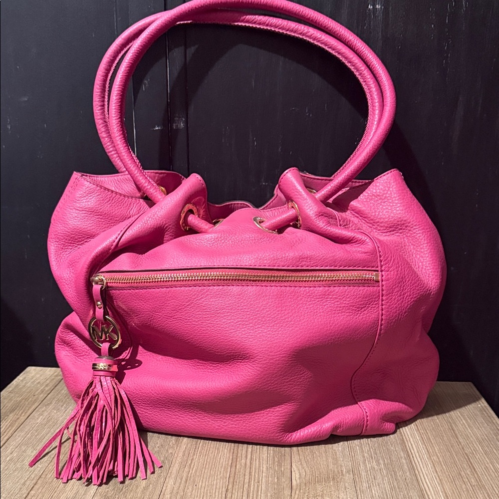 Michael Kors Fuchsia Shoulder Bag with Tassel